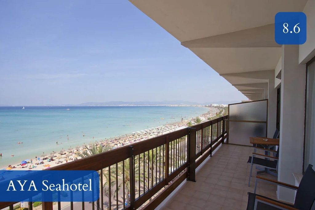 beachfront terrace facing Playa de Palma