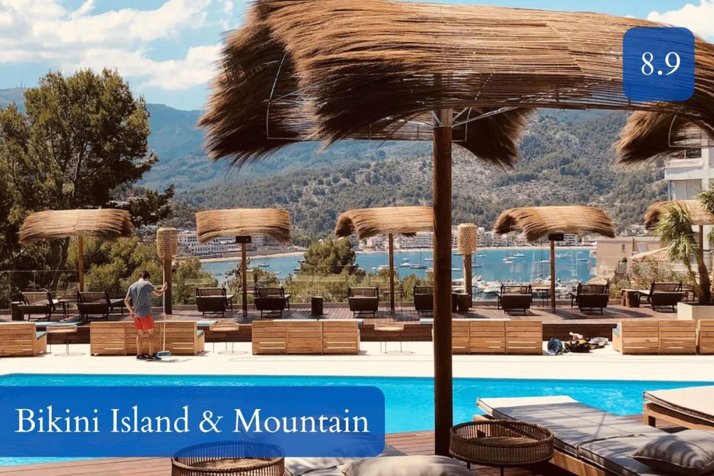 hillside pool and bay view above Port de Sóller