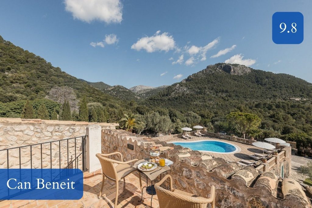 hilltop finca, olive groves and wide Tramuntana views