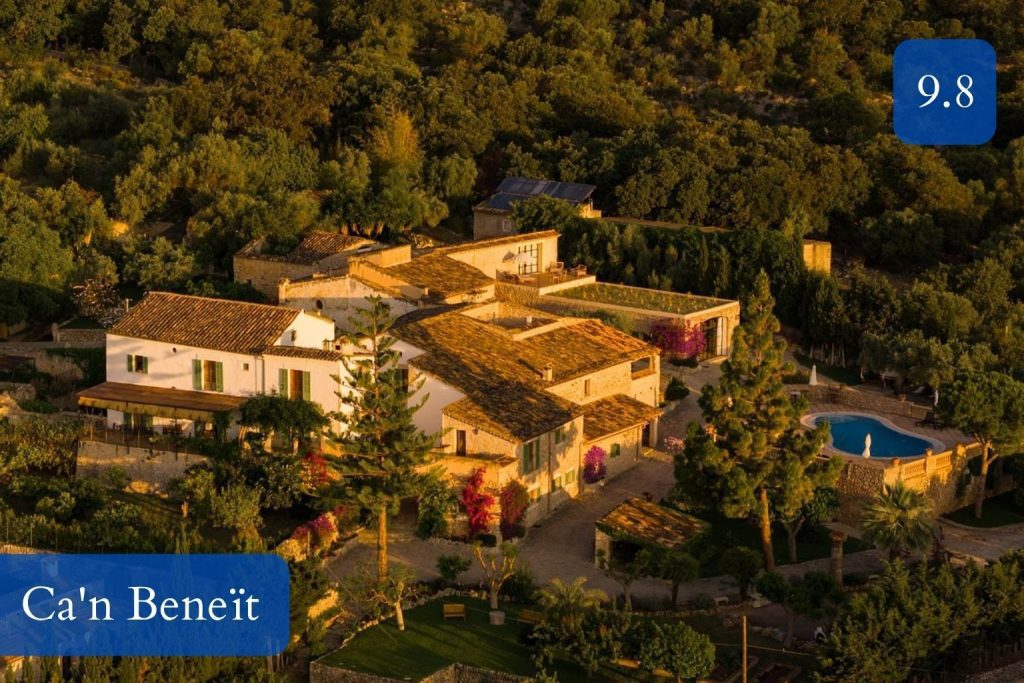 honey-stone finca with mountain views in the Binibona valley
