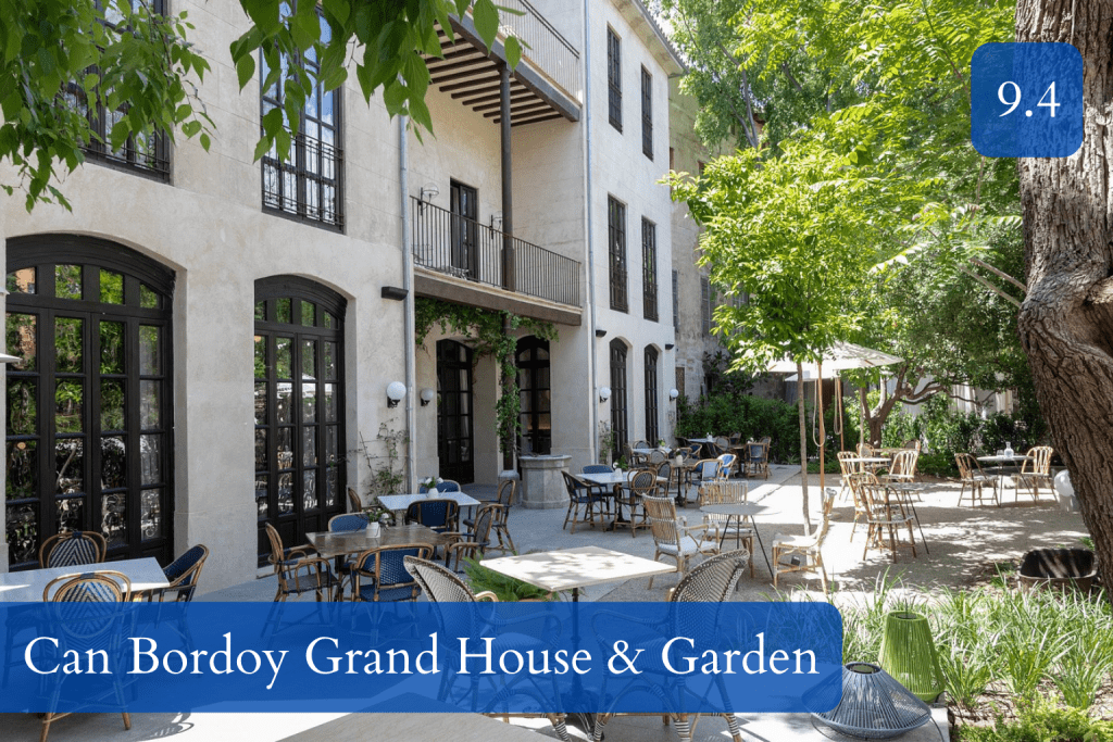 lush private garden inside a historic Palma house]