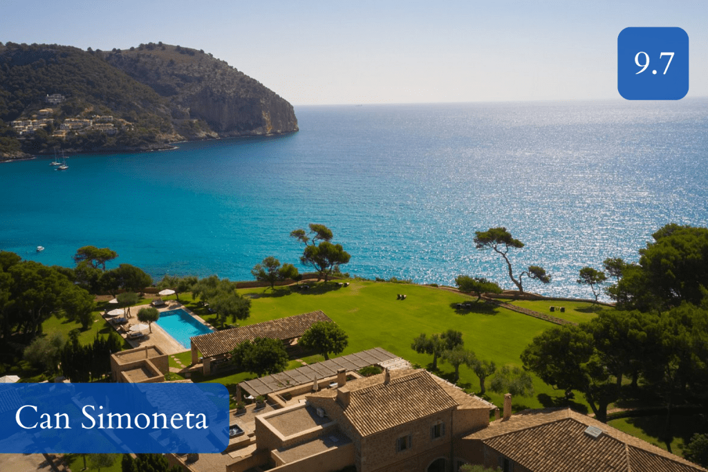 Cliffside view with stone path direct to the water