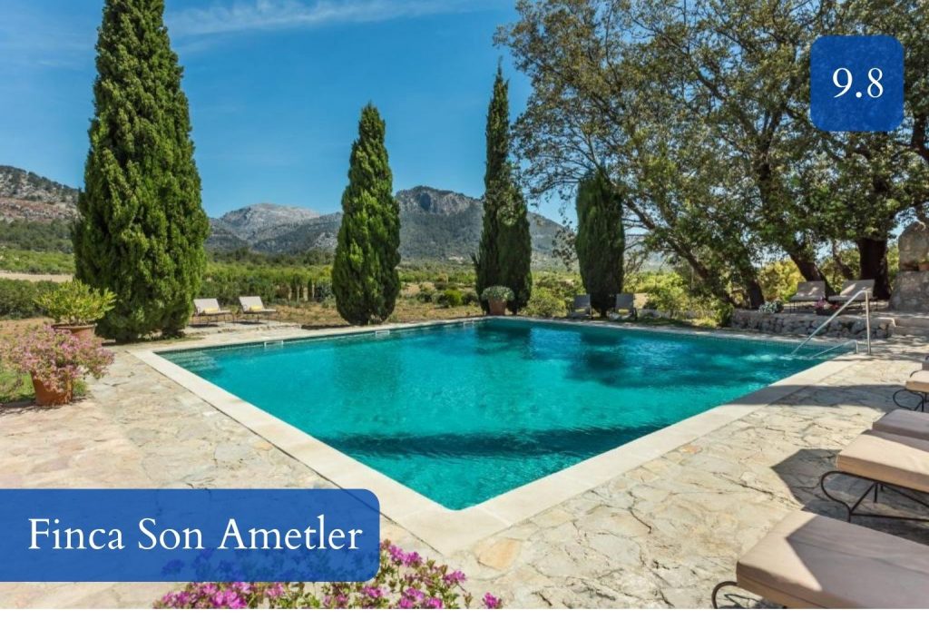  restored farmhouse with mountain foothill views and simple pool area