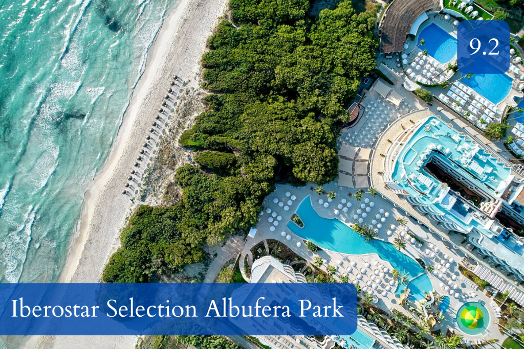beachfront family pools and splash areas on Playa de Muro