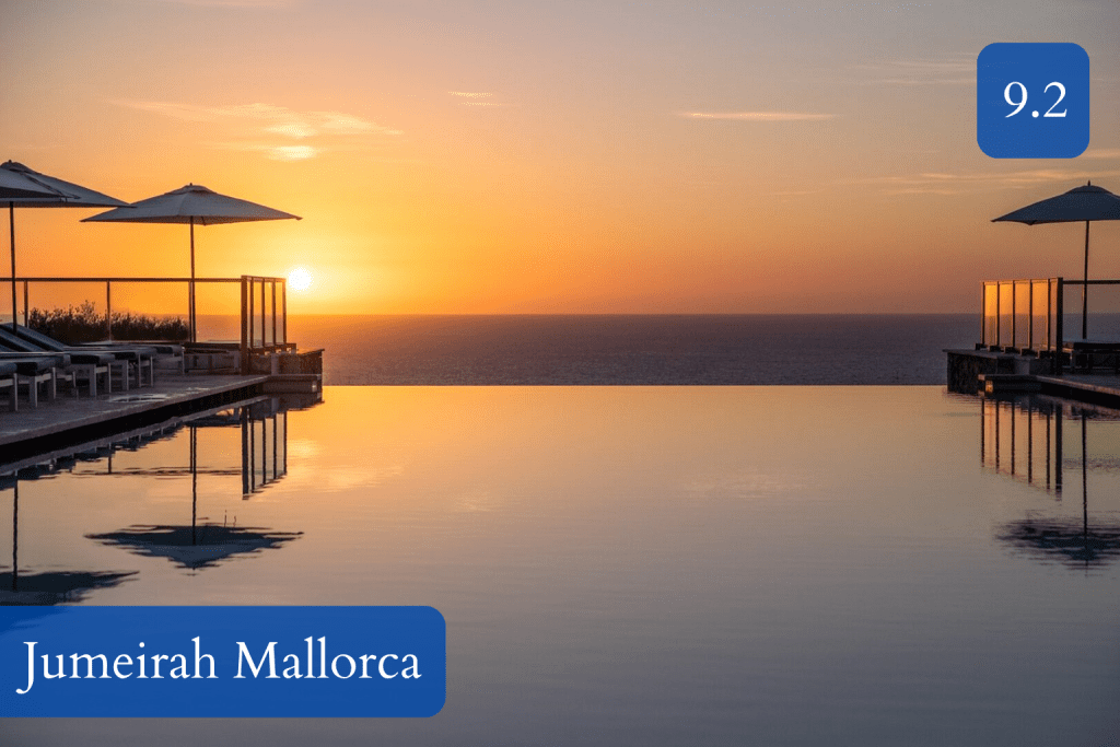 clifftop infinity pool over the Mediterranean in Port de Sóller
