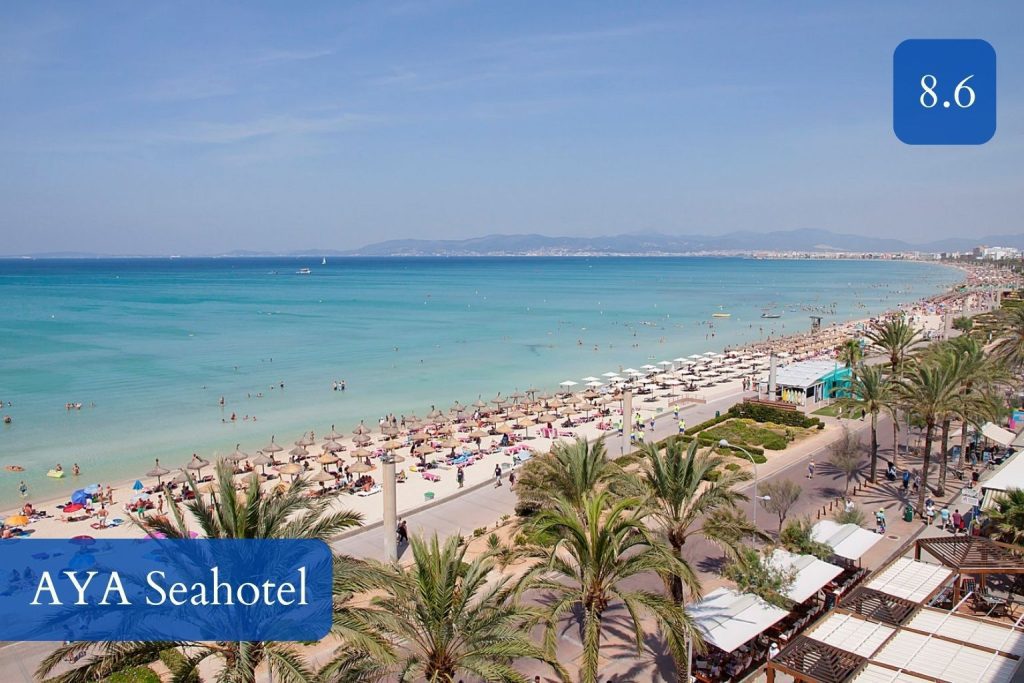 beachfront facade and sea-facing terrace in Playa de Palma