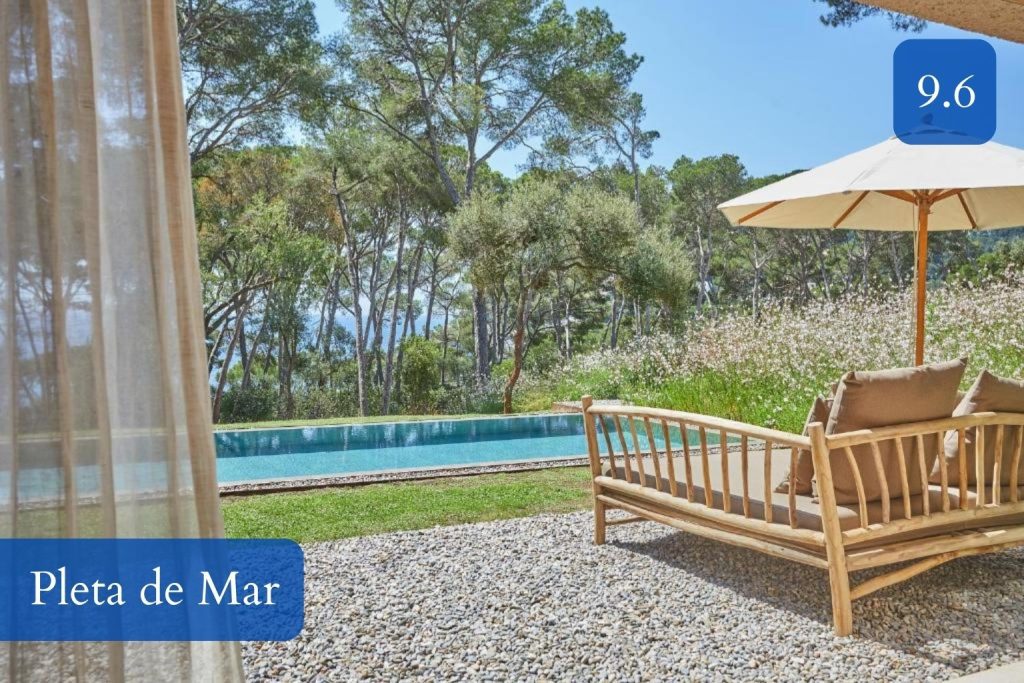 adults-only suite with private pool and sea-facing terrace among pines
