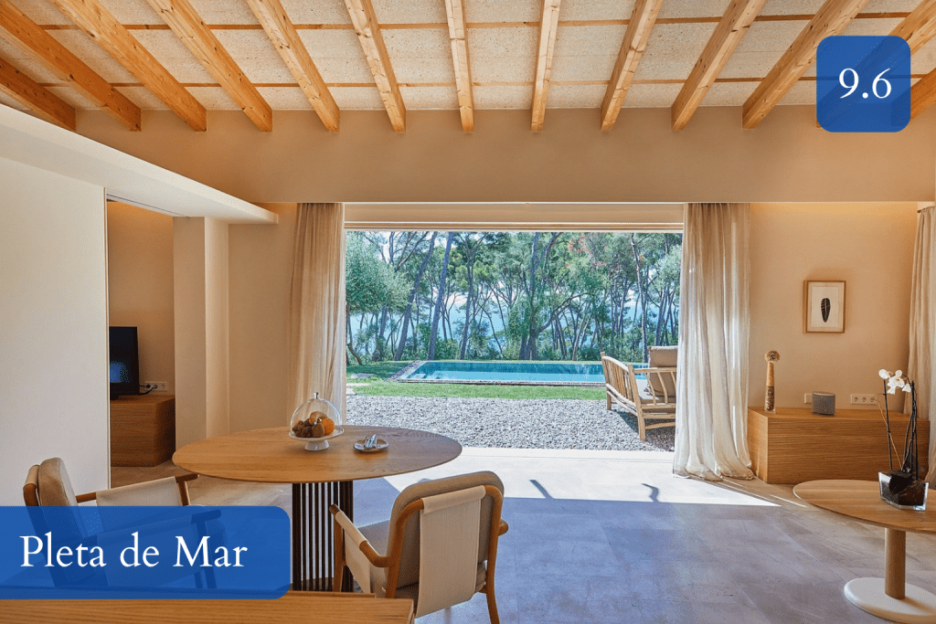 adults-only suites in pine forest above the sea