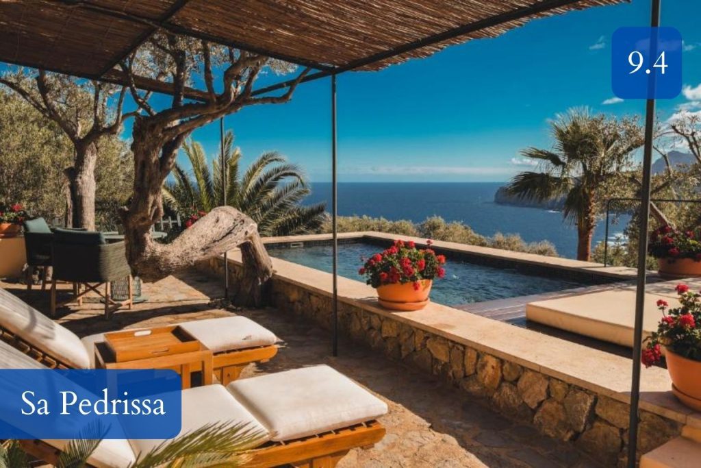 hillside stone finca with sea views above Deià