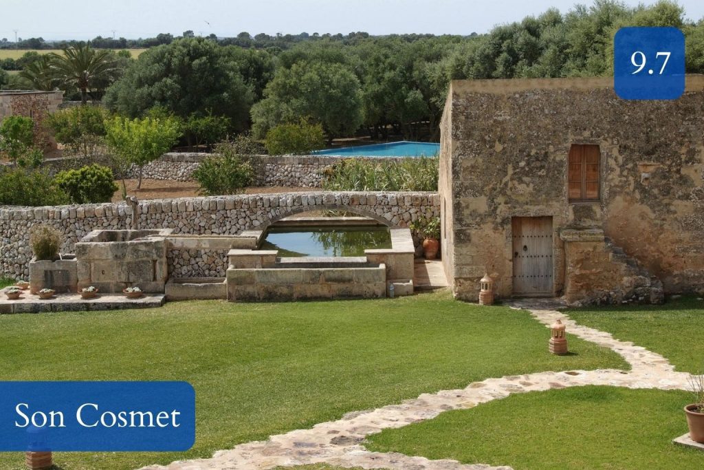 southern finca gardens, pool and stone estate near Campos