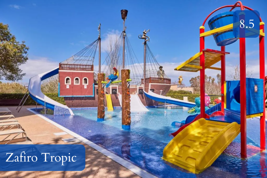 pirate-ship pool and apartment-style family accommodation