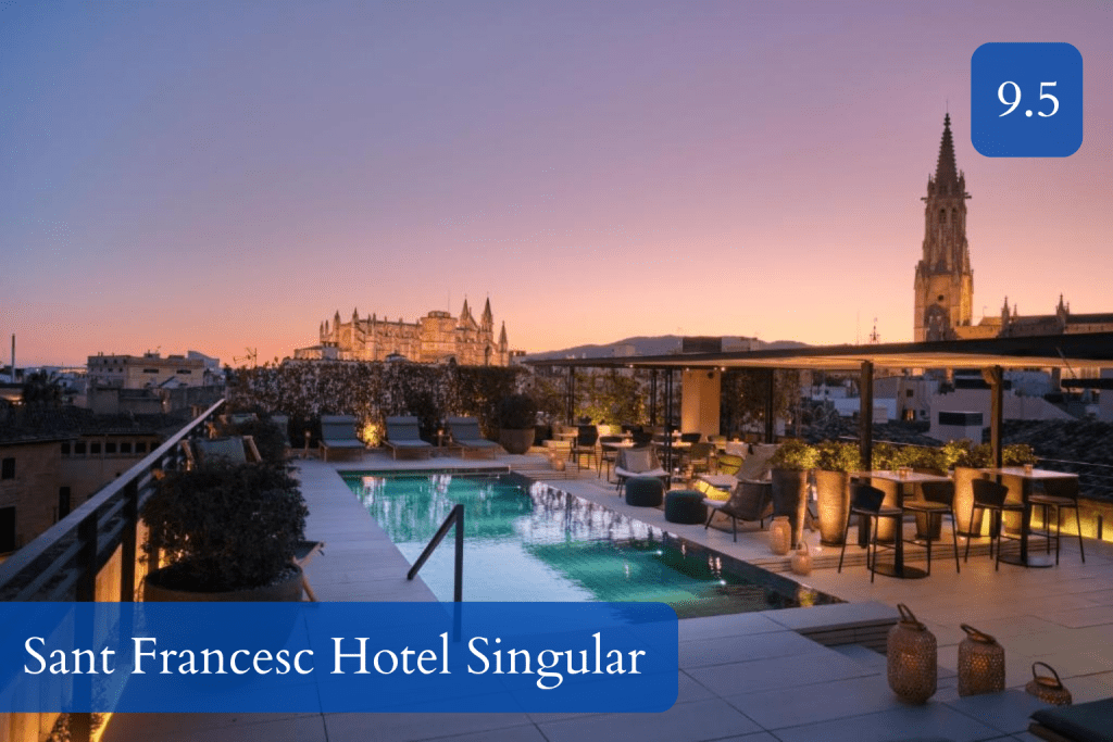 rooftop terrace and restored mansion courtyard