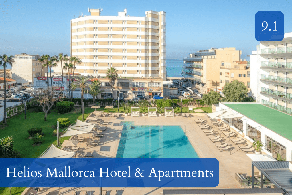 bright hotel and apartment complex near Palma Aquarium