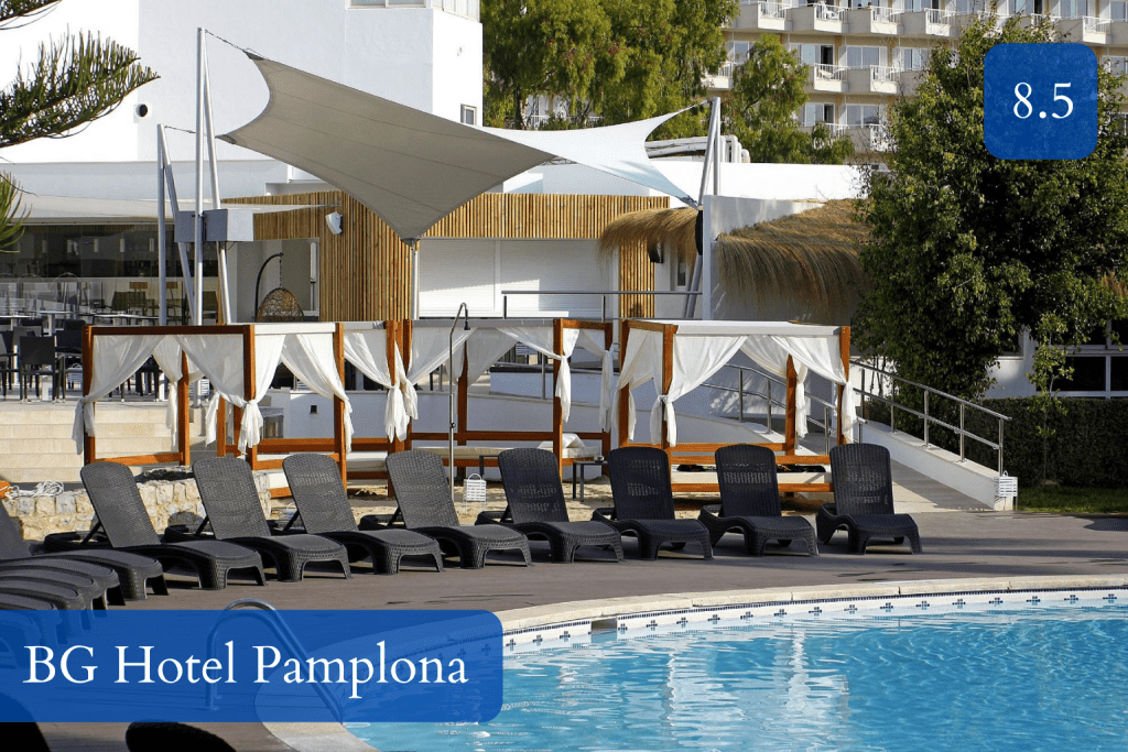 contemporary pool and spa setting a short walk from the beach