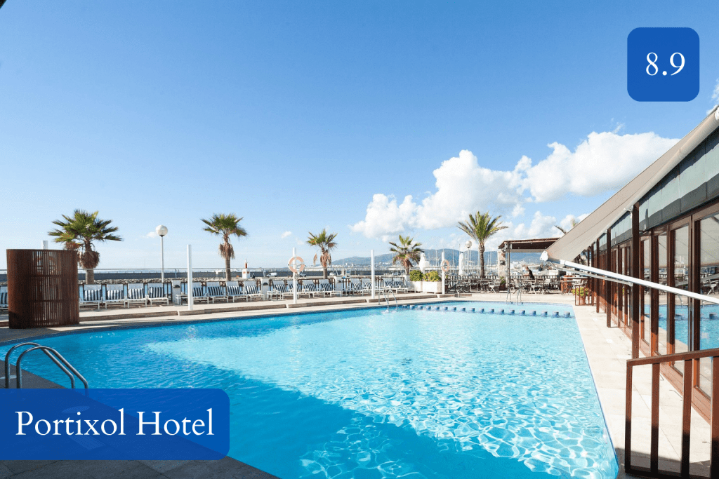 harbourfront boutique hotel in Portixol with outdoor pool