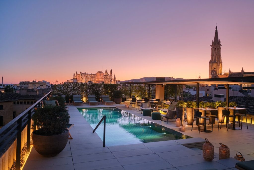 Sant Francesc Hotel Terrace at Night