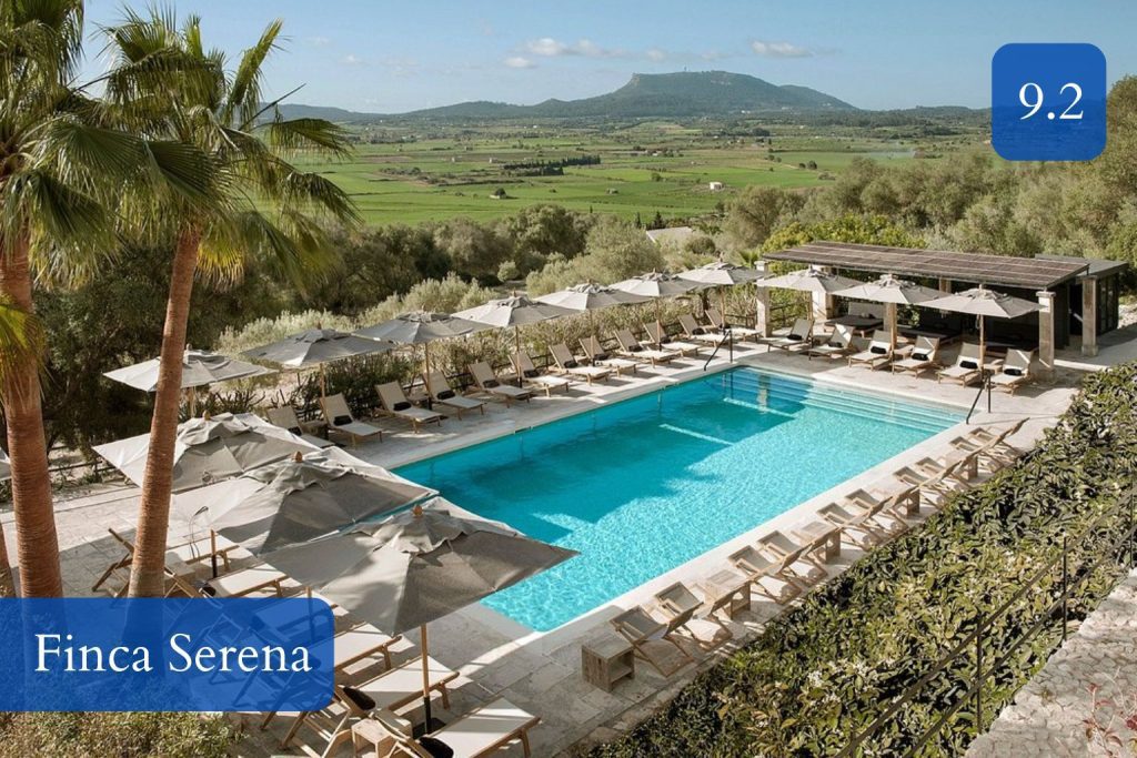 olive groves, countryside pool and spa interiors