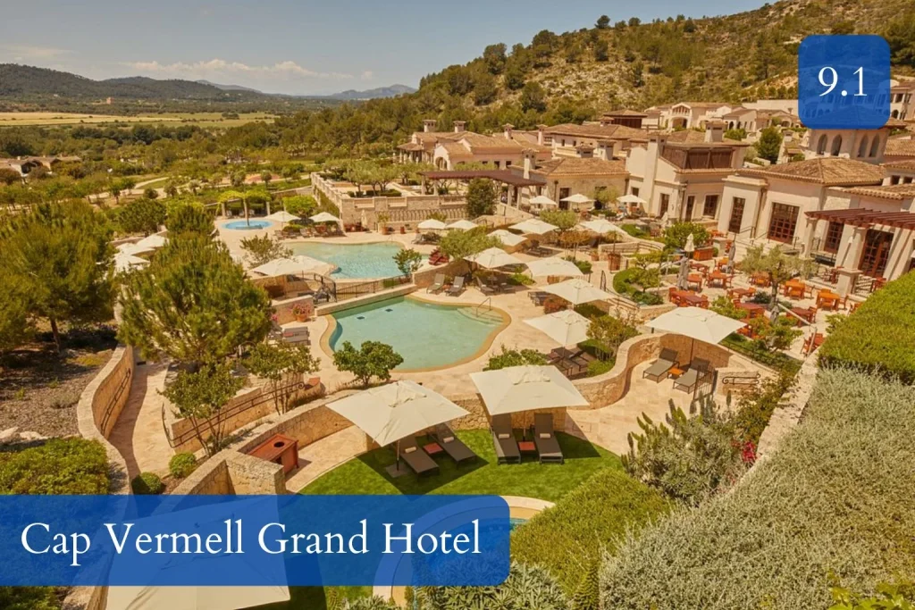 Luxury pool complex at Cap Vermell Grand Hotel in Canyamel, Mallorca