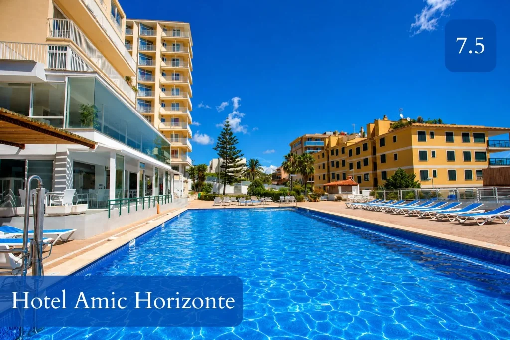 Outdoor swimming pool at Hotel Amic Horizonte in Palma, Mallorca
