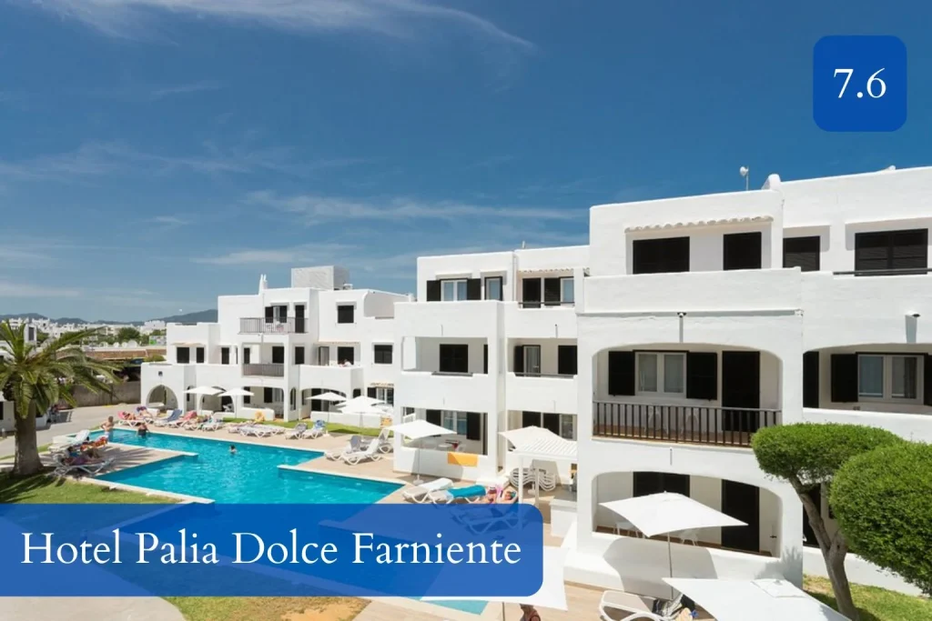 Pool area and Mediterranean-style accommodation at Hotel Palia Dolce Farniente in Cala Egos, Mallorca.