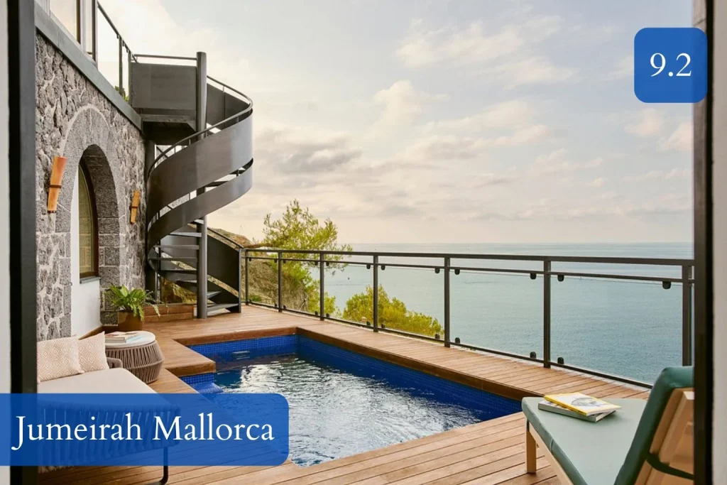 Private pool suite with sea view at Jumeirah Mallorca in Port de Sóller, Mallorca.