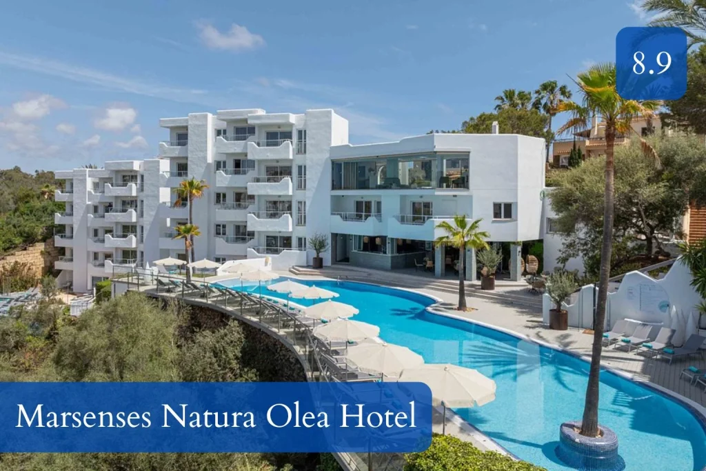 Lagoon-style outdoor swimming pool at MarSenses Natura Olea Hotel in Cala d’Or, Mallorca.