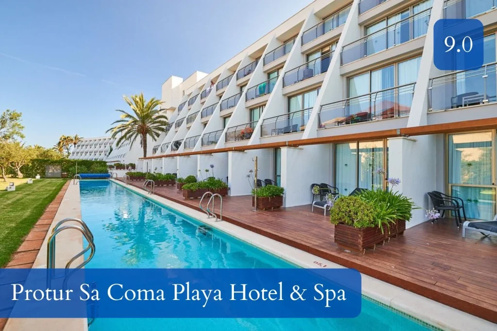 Swim-up pool and terrace rooms at Protur Sa Coma Playa Hotel & Spa in Sa Coma, Mallorca