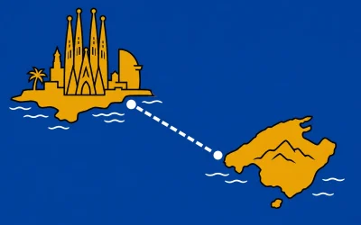 Wie weit ist Barcelona von Mallorca entfernt?