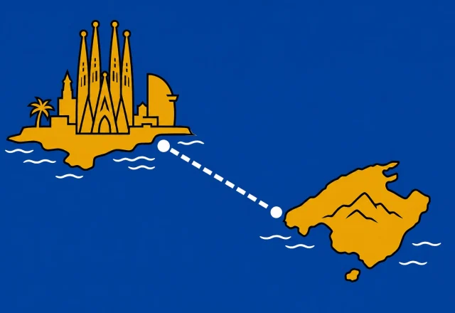 Wie weit ist Barcelona von Mallorca entfernt?