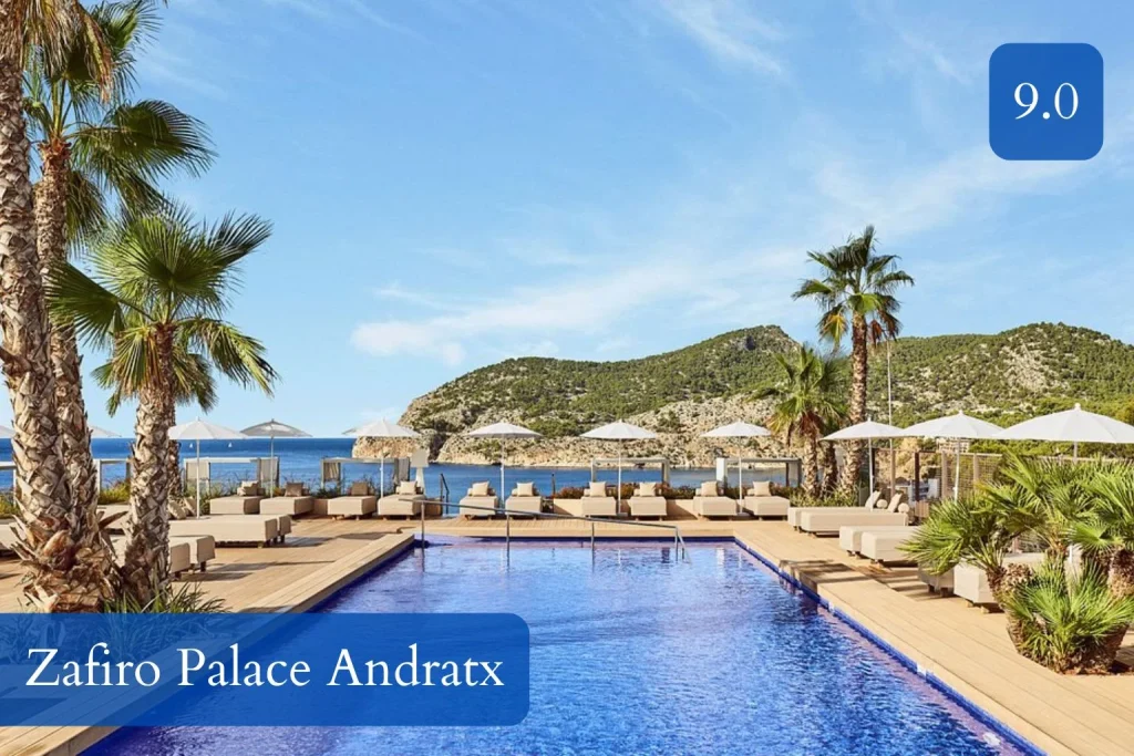 Seafront pool at Zafiro Palace Andratx in Camp de Mar, Mallorca